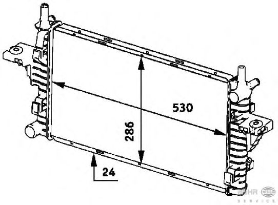 Радиатор, охлаждение двигателя HELLA 8MK 376 719-751