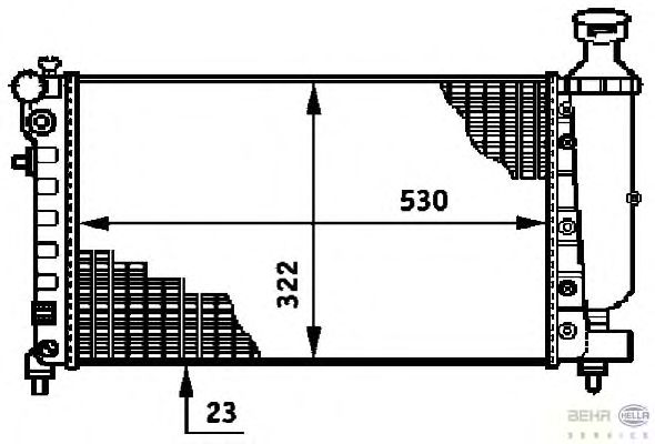 Радиатор, охлаждение двигателя HELLA 8MK 376 719-791