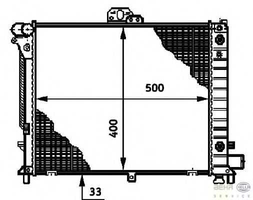 Радиатор, охлаждение двигателя HELLA 8MK 376 720-781