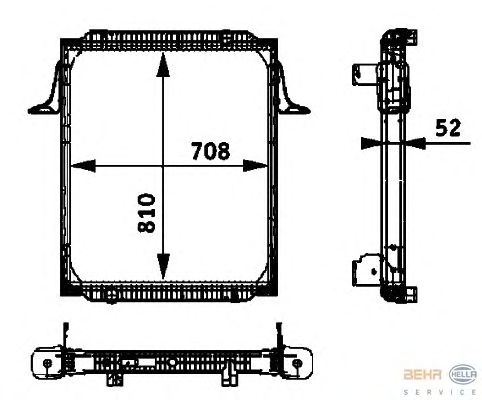 Радиатор, охлаждение двигателя HELLA 8MK 376 721-771