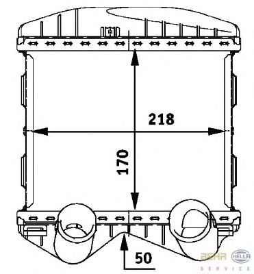 Интеркулер HELLA 8ML 376 723-021