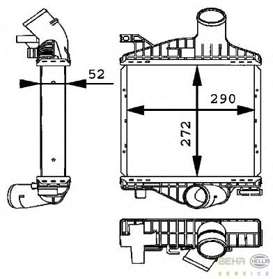 Интеркулер HELLA 8ML 376 723-701