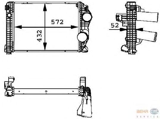 Интеркулер HELLA 8ML 376 723-791
