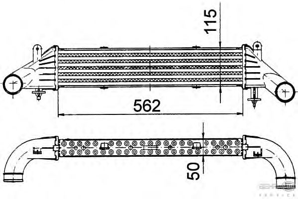 Интеркулер HELLA 8ML 376 724-161