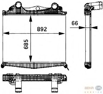 Интеркулер HELLA 8ML 376 724-211