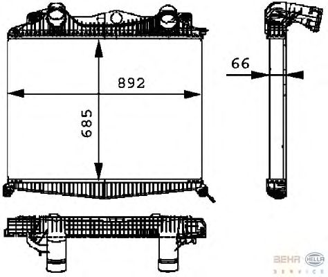 Интеркулер HELLA 8ML 376 724-221