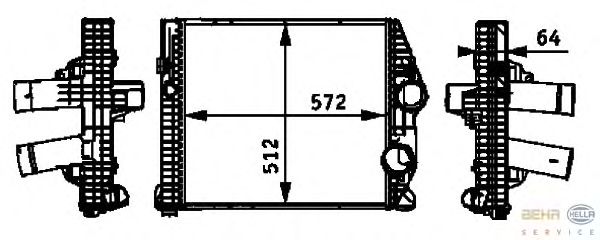 Интеркулер HELLA 8ML 376 724-261