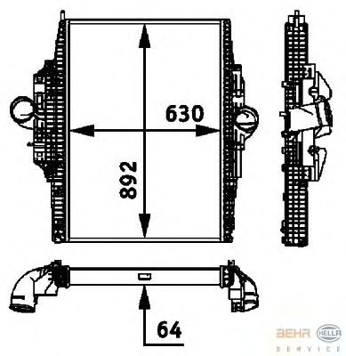 Интеркулер HELLA 8ML 376 724-281