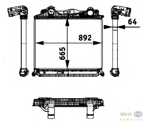 Интеркулер HELLA 8ML 376 724-321