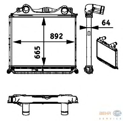 Интеркулер HELLA 8ML 376 724-371