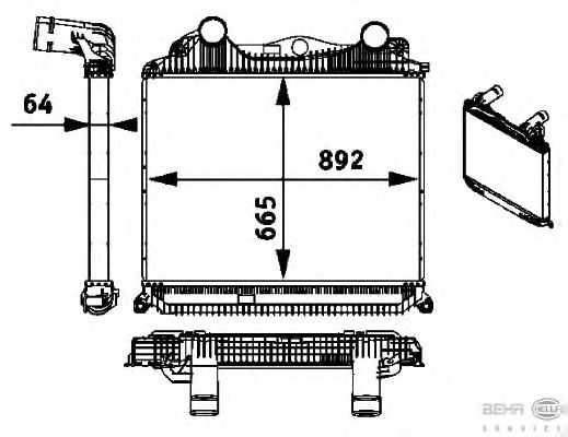 Интеркулер HELLA 8ML 376 724-381