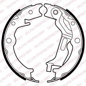 Тормозные колодки ручника DELPHI LS2025