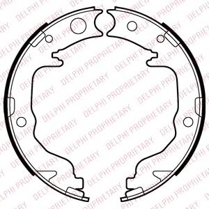 Тормозные колодки ручника DELPHI LS2026
