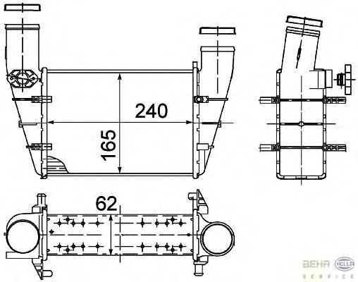 Интеркулер HELLA 8ML 376 727-581