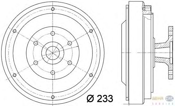 Вязкостная муфта вентилятора охлаждения HELLA 8MV 376 729-351