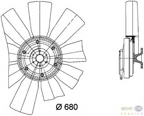 Вентилятор охлаждения HELLA 8MV 376 729-421