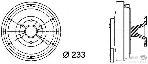 Вязкостная муфта вентилятора охлаждения HELLA 8MV 376 730-011