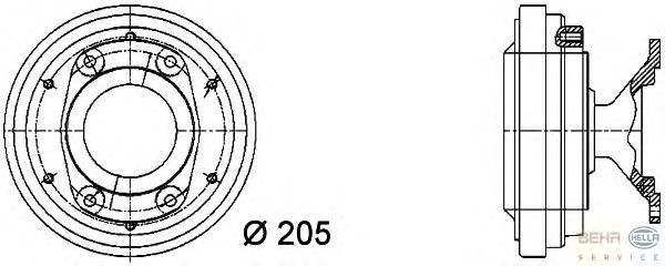 Вязкостная муфта вентилятора охлаждения HELLA 8MV 376 731-291