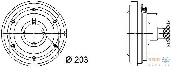 Вязкостная муфта вентилятора охлаждения HELLA 8MV 376 731-361