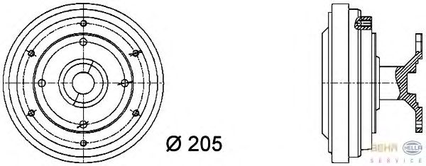 Вязкостная муфта вентилятора охлаждения HELLA 8MV 376 731-431