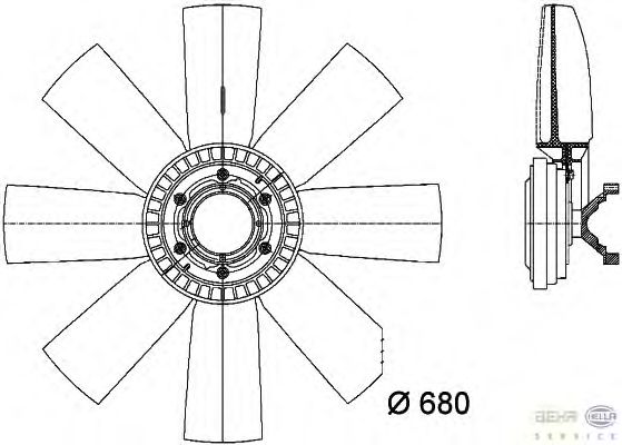 Вентилятор охолодження HELLA 8MV 376 731-461