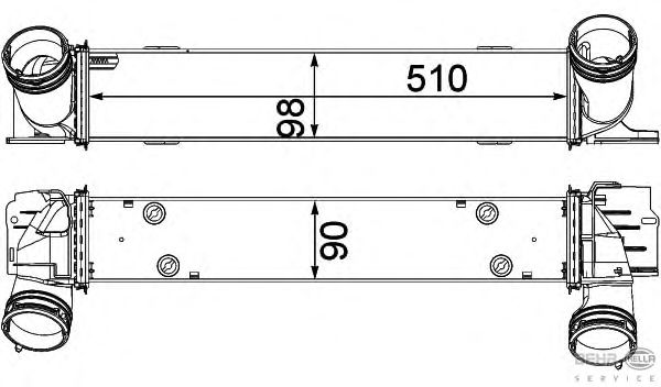 Интеркулер HELLA 8ML 376 731-791