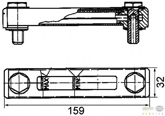Датчик уровня, датчик уровня антифриза HELLA 8MY 376 742-571