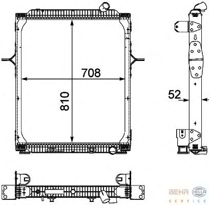 Радіатор, охолодження двигуна HELLA 8MK 376 745-171