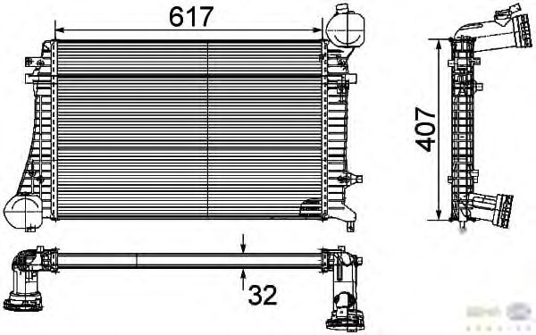 Интеркулер HELLA 8ML 376 746-071