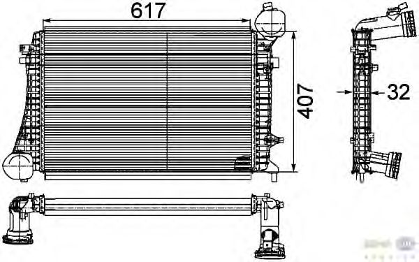 Интеркулер HELLA 8ML 376 746-151