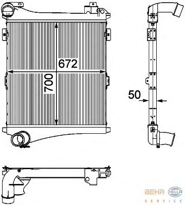 Интеркулер HELLA 8ML 376 746-341