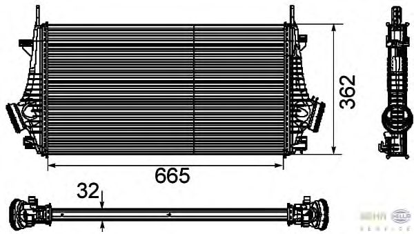 Интеркулер HELLA 8ML 376 746-481