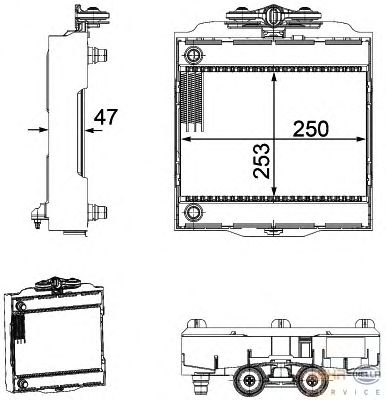 Радиатор, охлаждение двигателя HELLA 8MK 376 746-511