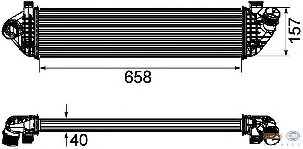 Интеркулер HELLA 8ML 376 746-581