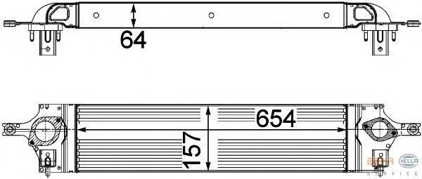 Интеркулер HELLA 8ML 376 746-601