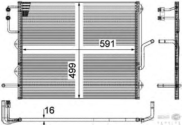 Радиатор, охлаждение двигателя HELLA 8MK 376 749-801