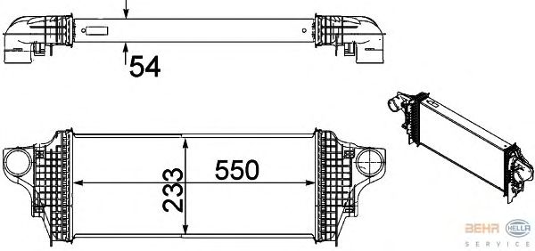 Интеркулер HELLA 8ML 376 754-611