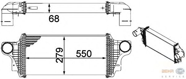 Интеркулер HELLA 8ML 376 754-621