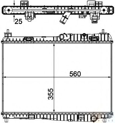 Радиатор, охлаждение двигателя HELLA 8MK 376 754-761