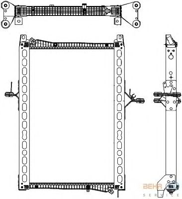 Радиатор, охлаждение двигателя HELLA 8MK 376 755-411