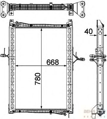 Радіатор, охолодження двигуна HELLA 8MK 376 755-651