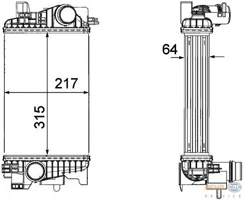 Интеркулер HELLA 8ML 376 756-431