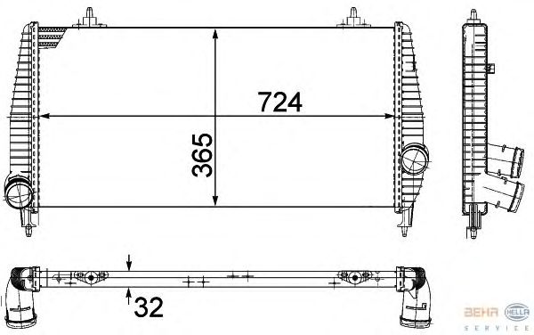Интеркулер HELLA 8ML 376 756-751