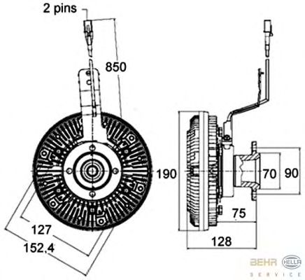 Вязкостная муфта вентилятора охлаждения HELLA 8MV 376 758-471