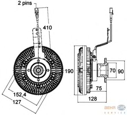 Вязкостная муфта вентилятора охлаждения HELLA 8MV 376 758-481