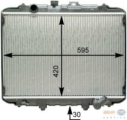 Радиатор, охлаждение двигателя HELLA 8MK 376 762-381