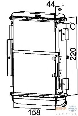 Радиатор, охлаждение двигателя HELLA 8MK 376 765-251