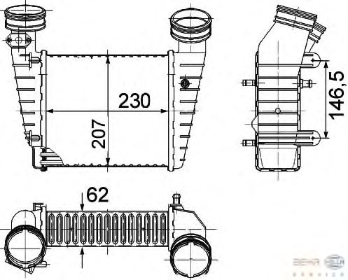 Интеркулер HELLA 8ML 376 776-611