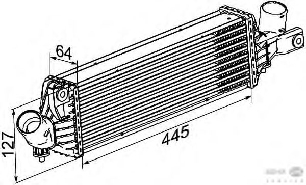 Интеркулер HELLA 8ML 376 777-081
