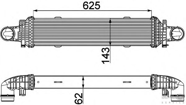 Интеркулер HELLA 8ML 376 777-101